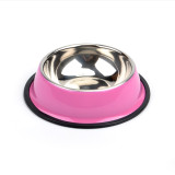 Stainless Steel Dog Bowl with Rubber Base