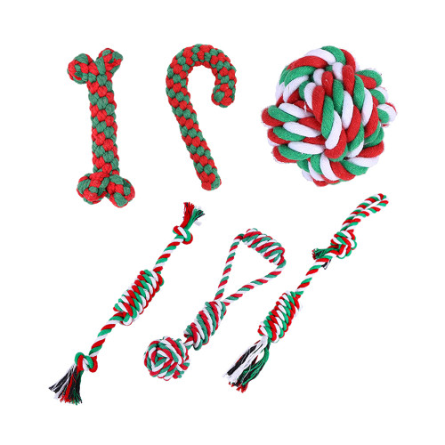 Christmas Dog Chew Rope Toys