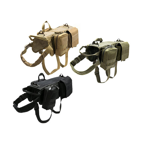 Tactical Training Harness with 3 Detachable Pouches