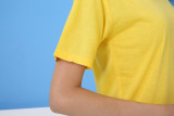 212# Thick cotton high round neck T-shirt