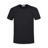 212# Thick cotton high round neck T-shirt