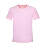 212# Thick cotton high round neck T-shirt