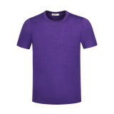 212# Thick cotton high round neck T-shirt