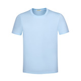 212# Thick cotton high round neck T-shirt