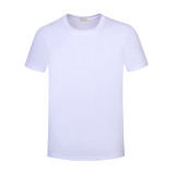 212# Thick cotton high round neck T-shirt