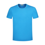 212# Thick cotton high round neck T-shirt