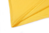 212# Thick cotton high round neck T-shirt
