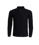 1195# Healthy cotton Lapel solid color long sleeve