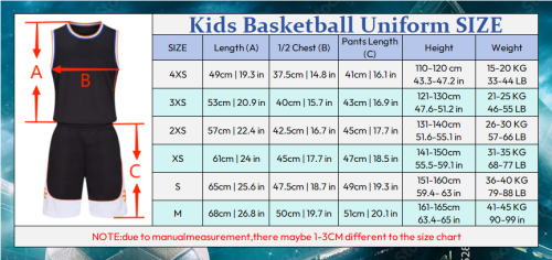 Kids 5 Color Basketball Uniform #YF303