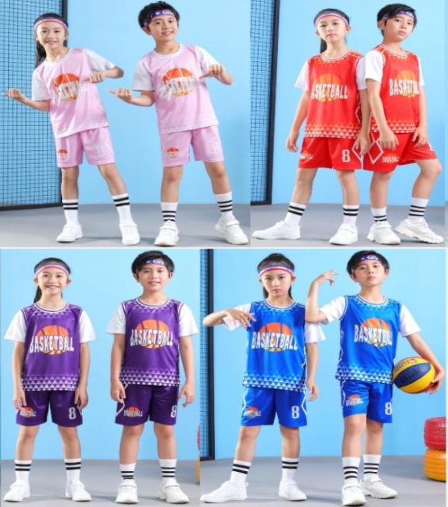 Kids 4 Color Basketball Uniform #YF308