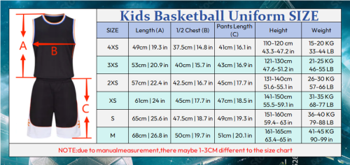 Kids 5 Color Basketball Uniform #YF309