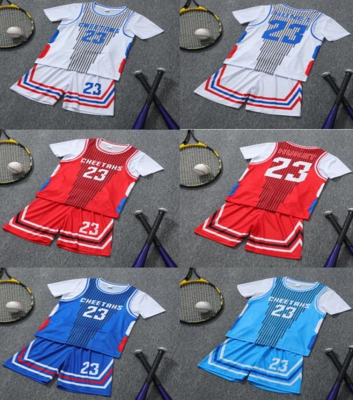 Kids 4 Color Basketball Uniform #YF314