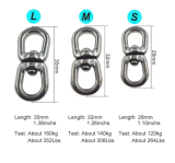 Stainless Steel Fishing Butterfly Swivel Saltwater Swivel