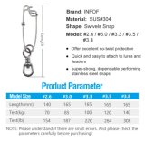 Stainless Steel Fishing Longline Snap with Swivel