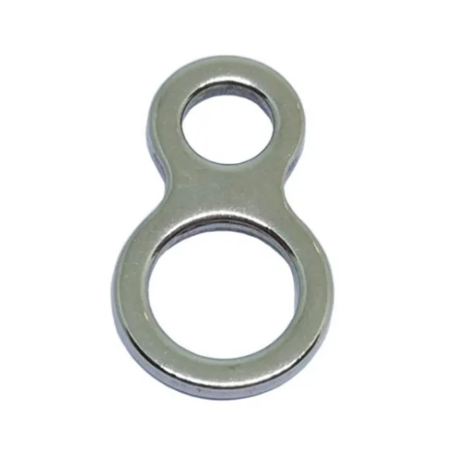 Double Solid Rings Swivel Stainless Steel 8 Shape Loops Fishing Connector for Trolling Jigs Hook Saltwater Fishing