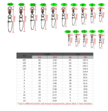 Stainless steel Fishing Rolling swivel with insurance snap ,rated from 11 LB to 187 LB