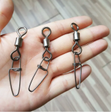 Stainless steel Fishing Rolling swivel with insurance snap ,rated from 11 LB to 187 LB