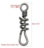 Swivels Fishing Connector Screwed Snap Swivel Hook Sea Fishing Tackle Stainless Steel