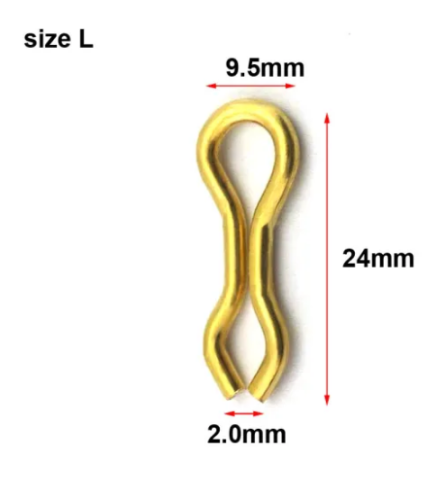 Brass sinker Eyelets splay rings for fishing weight & sinker,Wire diameter 1.2 mm to 2.0 mm