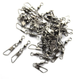 Brass Fishing Barrel Swivels with Safety Snap ,rated from 13 LB to 121 LB