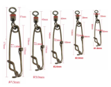 Stainless steel Fishing Rolling Swivel with Long line Clips Snap,Sea Fishing Gear