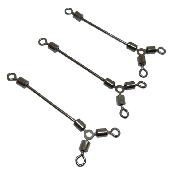 3 way Fishing swivels long leg O-shape rolling swivels,Rated from 14 LB to 62 LB