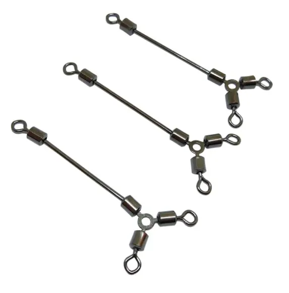3 way Fishing swivels long leg O-shape rolling swivels,Rated from 13 LB to 62 LB