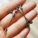 3 way Fishing swivels long leg O-shape rolling swivels,Rated from 13 LB to 62 LB
