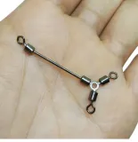 3 way Fishing swivels long leg O-shape rolling swivels,Rated from 13 LB to 62 LB