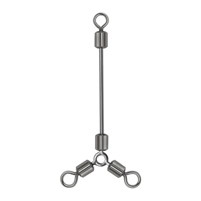 3 way Fishing swivels long leg O-shape rolling swivels,Rated from 13 LB to 62 LB