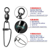 Fishing Ball Bearing Swivel with Insurance Snap ,Rated from 19 LB to 330 LB