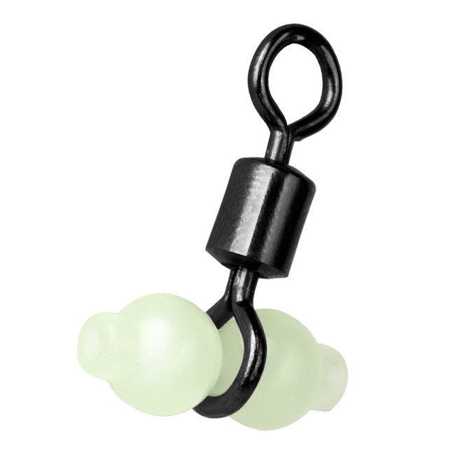 3 way Luminous Fishing Swivels with Side Line Clip Night Fishing Tackle
