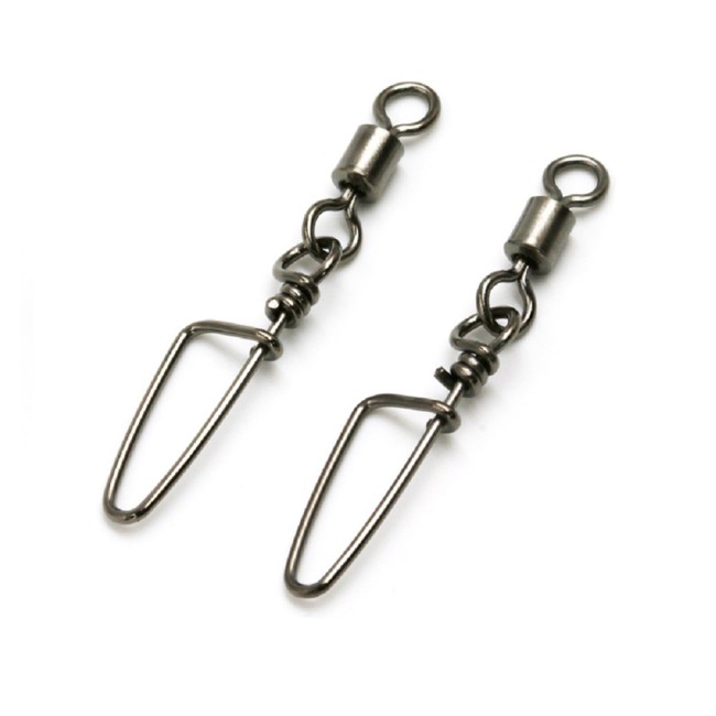Stainless steel Fishing Rolling swivel with coast lock snap ,rated from 7 LB to 146 LB