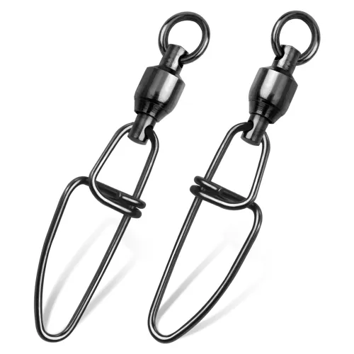 Fishing Ball Bearing Swivel with Insurance Snap ,Rated from 19 LB to 330 LB