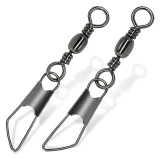 Brass Fishing Barrel Swivels with Safety Snap ,rated from 13 LB to 121 LB