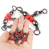 3 way cross line fishing barrel T shape swivels ,rated from 20 lb to 100 lb