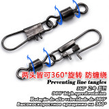 stainless steel Fishing rolling swivels with interlock snap ,size 12 to size 4/0 rated from 13 LB To 126 LB