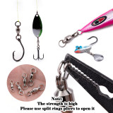 Fishing Ball Bearing Swivels with split ring ,Rated from 8 LB TO 130 LB,Saltwater Fishing Tackle