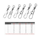 Fishing Ball Bearing Swivel with Interlock Snap ,Rated From 19 LB to 154 LB