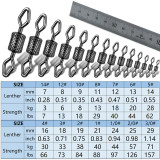 Fishing diamond eye impressed rolling swivels ,size 4/0 to 12,Rated from 7LB to 157 LB
