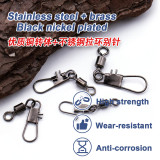 stainless steel Fishing rolling swivels with interlock snap ,size 12 to size 4/0 rated from 13 LB To 126 LB