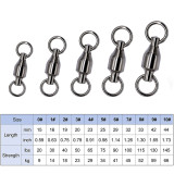 Fishing Ball Bearing Swivels with split ring ,Rated from 8 LB TO 130 LB,Saltwater Fishing Tackle