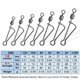 Fishing swivels swing italian snap,Rated from 18LB to 126LB