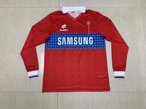 Retro 96 University catholic away long sleeve soccer jersey football shirt #5120