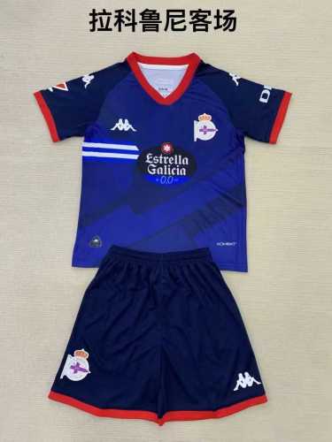 24/25 Deportivo La Coruna Away Kids Kit