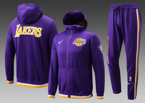 22/23 Los Angeles Lakers Full-Zip Hoodie Tracksuits