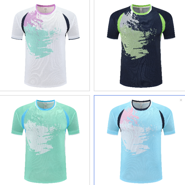 Adult 4 Color Badminton Shirt #S1024 (ZY)