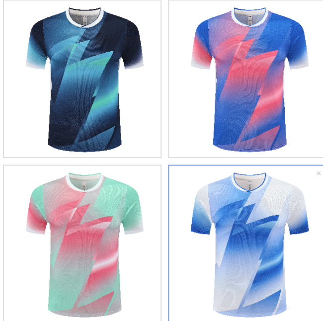 Adult 4 Color Badminton Shirt #S1023(ZY)