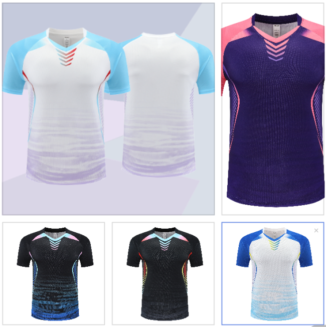 Adult 5 Color Badminton Shirt #S1018 (ZY)