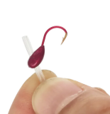 45 ° Elevation Angle Fishing Barbed Hook Red Worm Overturned Head Lifelike Lure Bait Carp Fishhooks